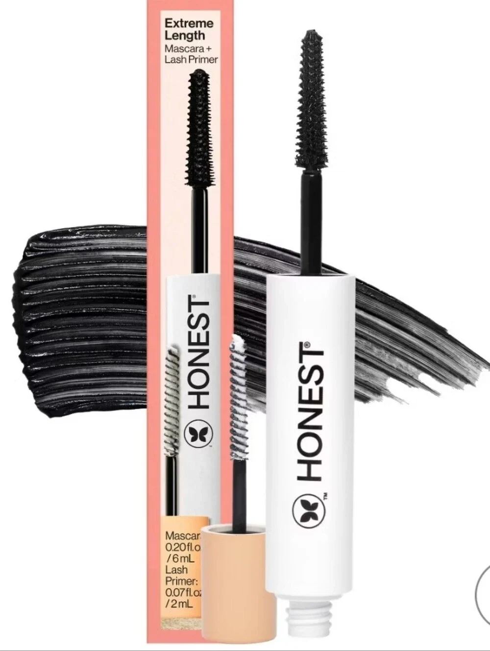 Honest Beauty Extreme Length 2-in-1 Mascara and Lash Primer In Black BNIB